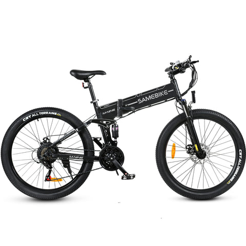 Bicicleta eléctrica SAMEBIKE LO26-II-FT - Potencia 500W Batería 48V12.5AH Autonomía 45KM Freno de Disco Mecánico - Negro