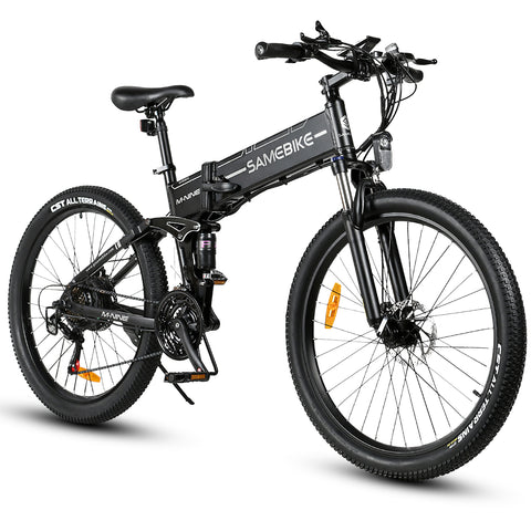 Bicicleta eléctrica SAMEBIKE LO26-II-FT - Potencia 500W Batería 48V12.5AH Autonomía 45KM Freno de Disco Mecánico - Negro