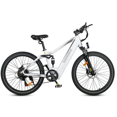 Bicicleta Eléctrica SAMEBIKE XD26-II - Potencia 750W Batería 48V14AH Autonomía 45KM Freno de Disco Hidráulico - Blanco