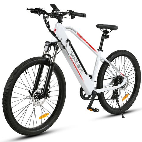 Bicicleta Eléctrica SAMEBIKE MY275 FT - Potencia 350W Batería 48V10.4AH Autonomía 40KM Freno de Disco Mecánico - Blanco