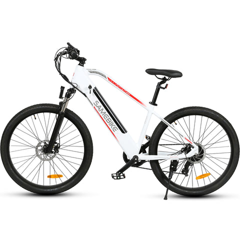 Bicicleta Eléctrica SAMEBIKE MY275 FT - Potencia 350W Batería 48V10.4AH Autonomía 40KM Freno de Disco Mecánico - Blanco