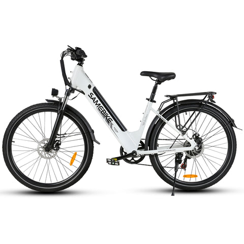Bicicleta Eléctrica SAMEBIKE RS-A01 Pro - Potencia 350W Batería  36V15AH Autonomía 40KM Freno de Disco Mecánico - Blanco