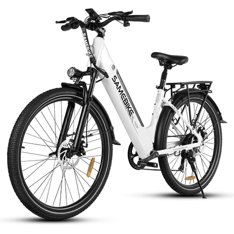Bicicleta Eléctrica SAMEBIKE RS-A01 Pro - Potencia 350W Batería  36V15AH Autonomía 40KM Freno de Disco Mecánico - Blanco