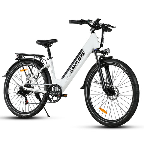 Bicicleta Eléctrica SAMEBIKE RS-A01 Pro - Potencia 350W Batería  36V15AH Autonomía 40KM Freno de Disco Mecánico - Blanco