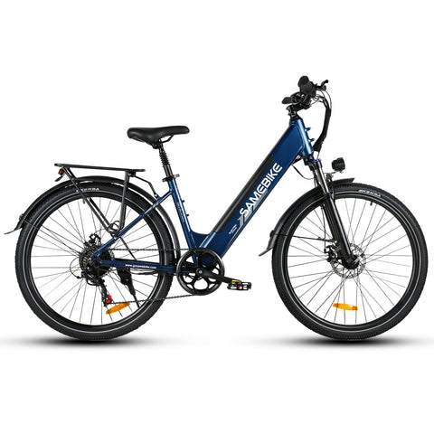 Bicicleta Eléctrica SAMEBIKE RS-A01 Pro - Potencia 350W Batería  36V15AH Autonomía 40KM Freno de Disco Mecánico - Azul