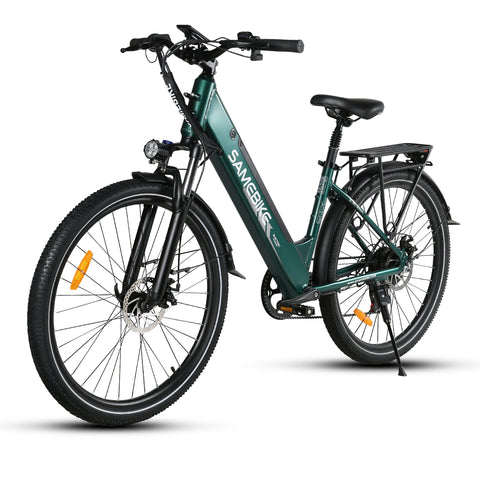 Bicicleta Eléctrica SAMEBIKE RS-A01 Pro - Potencia 350W Batería  36V15AH Autonomía 40KM Freno de Disco Mecánico - Verde