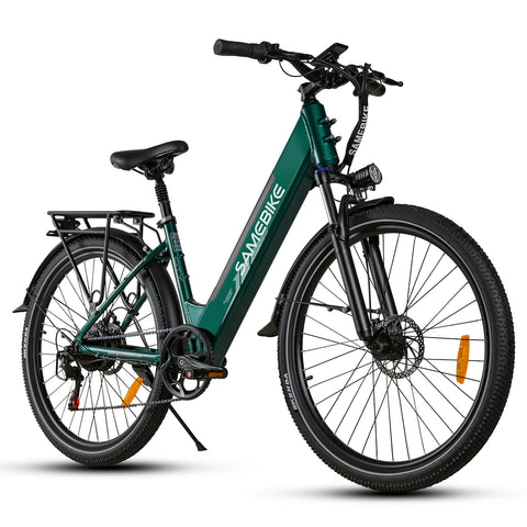 Bicicleta Eléctrica SAMEBIKE RS-A01 Pro - Potencia 350W Batería  36V15AH Autonomía 40KM Freno de Disco Mecánico - Verde