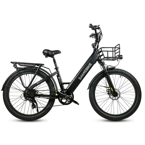 Bicicleta Eléctrica SAMEBIKE RS-A01 - Potencia 500W Batería 48V14AH Autonomía 50KM Freno de Disco Mecánico - Negro