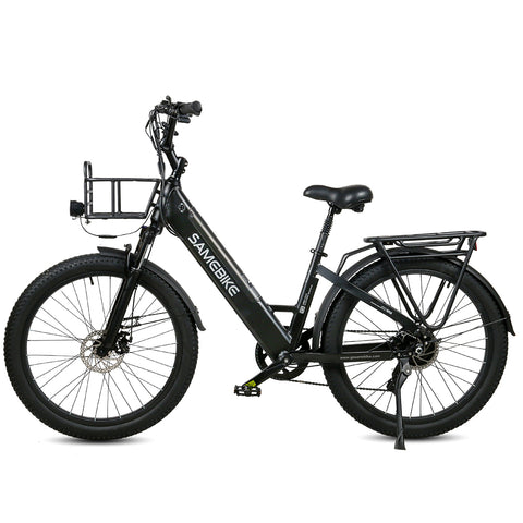 Bicicleta Eléctrica SAMEBIKE RS-A01 - Potencia 500W Batería 48V14AH Autonomía 50KM Freno de Disco Mecánico - Negro