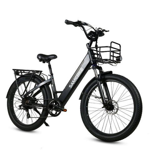 Bicicleta Eléctrica SAMEBIKE RS-A01 - Potencia 500W Batería 48V14AH Autonomía 50KM Freno de Disco Mecánico - Negro