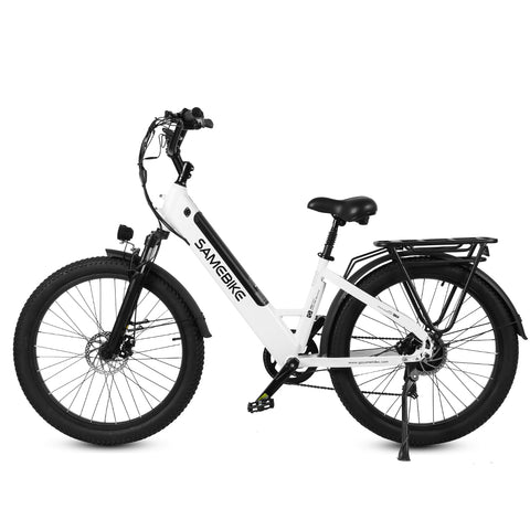Bicicleta Eléctrica SAMEBIKE RS-A01 - Potencia 500W Batería 48V14AH Autonomía 50KM Freno de Disco Mecánico - Blanco