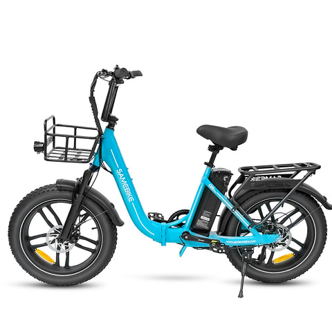 Bicicleta Eléctrica SAMEBIKE C05 Pro - Potencia 350W Batería 36V13Ah Autonomía 35KM Freno de Disco Mecánico - Lago Azul