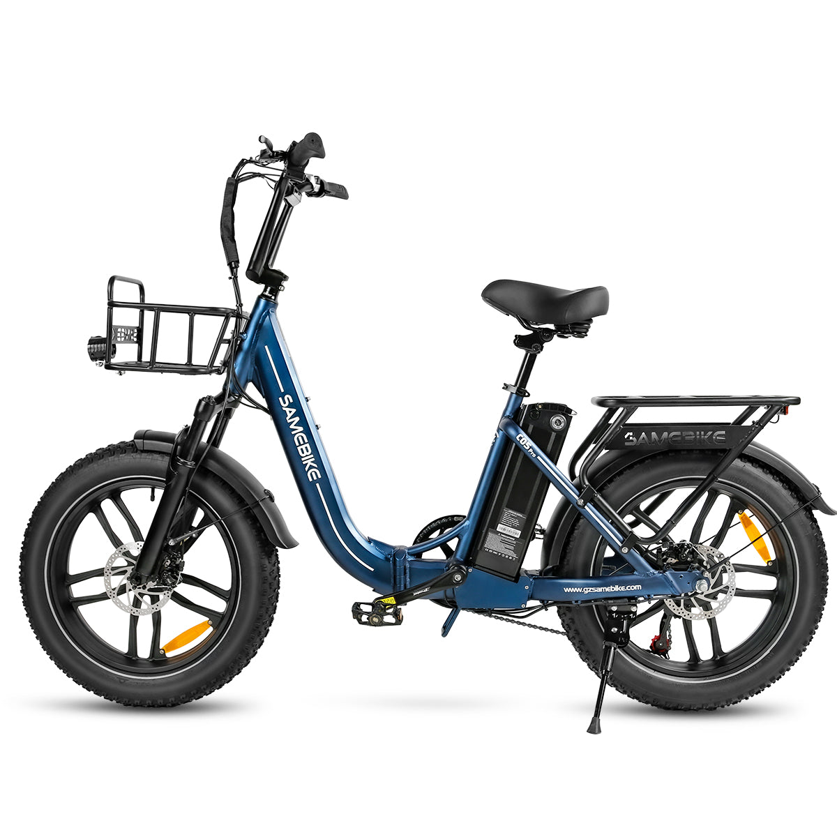 Bicicleta Eléctrica SAMEBIKE C05 Pro - Potencia 350W Batería 36V13Ah Autonomía 35KM Freno de Disco Mecánico - Azul Oscuro