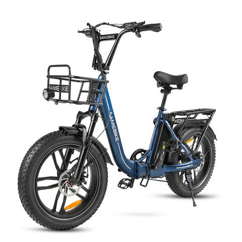 Bicicleta Eléctrica SAMEBIKE C05 Pro - Potencia 350W Batería 36V13Ah Autonomía 35KM Freno de Disco Mecánico - Azul Oscuro