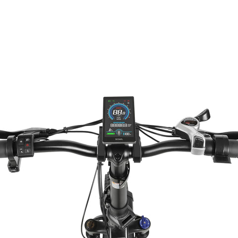 SAMEBIKE LOTDM200-II Bicicleta Eléctrica - Potencia 500W Batería 48V13AH Autonomía 40KM Freno de Disco Mecánico - Azul Oscuro