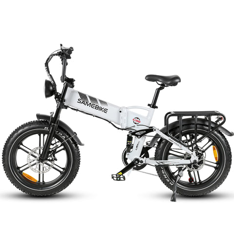 SAMEBIKE RS-A02 Bicicleta Eléctrica- Potencia 750W Batería 48V17AH Autonomía 55KM Freno de Disco Hidráulico - Blanco