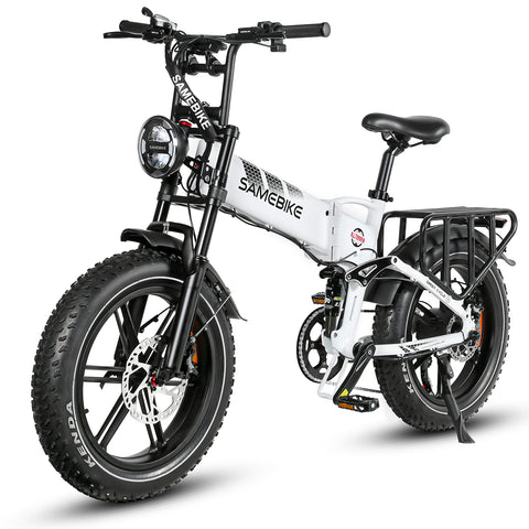 SAMEBIKE RS-A02 Bicicleta Eléctrica- Potencia 750W Batería 48V17AH Autonomía 55KM Freno de Disco Hidráulico - Blanco