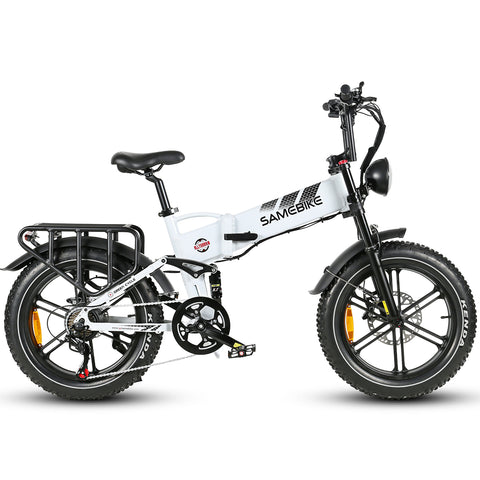 SAMEBIKE RS-A02 Bicicleta Eléctrica- Potencia 750W Batería 48V17AH Autonomía 55KM Freno de Disco Hidráulico - Blanco