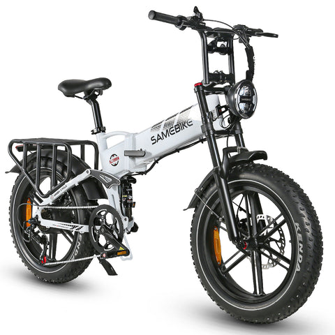SAMEBIKE RS-A02 Bicicleta Eléctrica- Potencia 750W Batería 48V17AH Autonomía 55KM Freno de Disco Hidráulico - Blanco