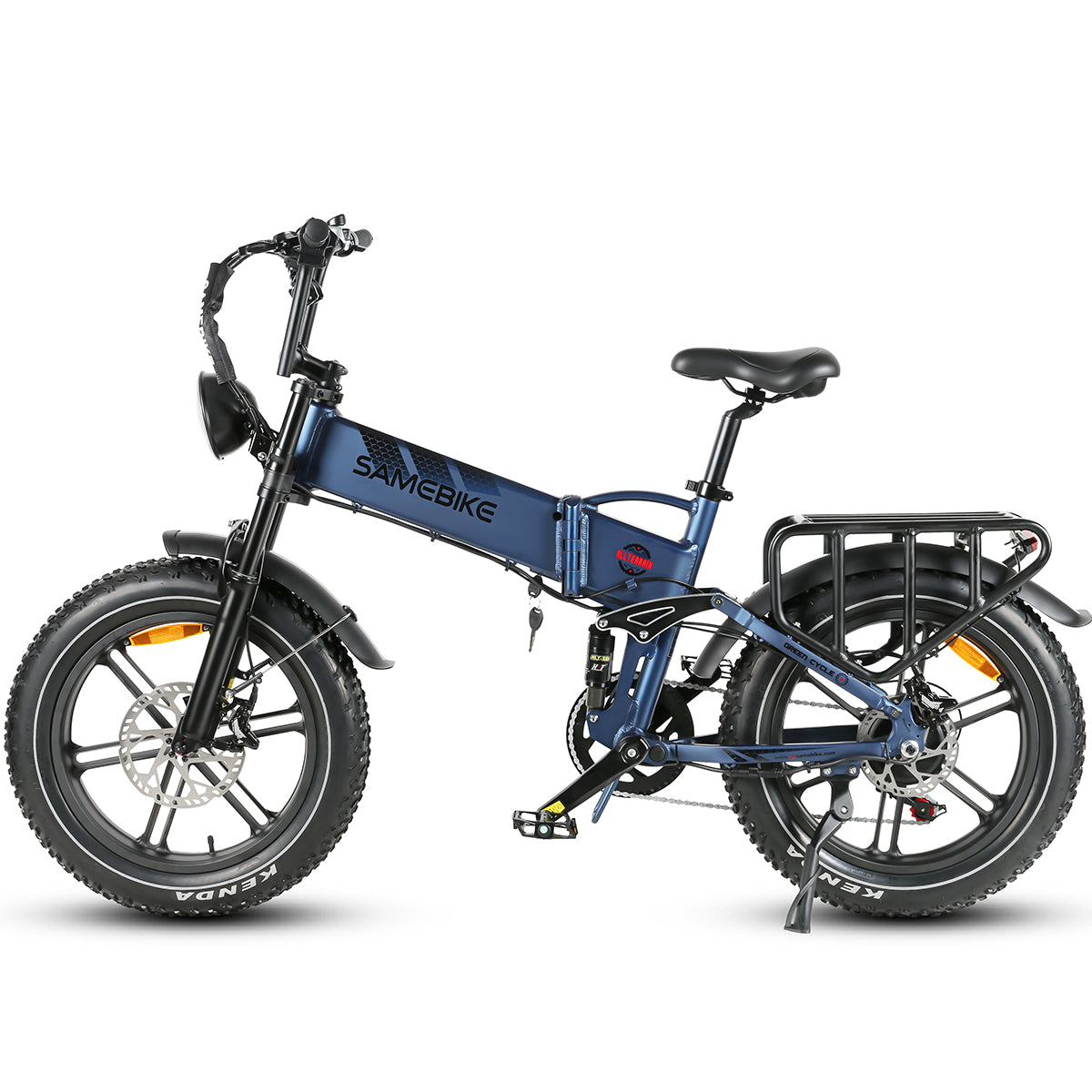 SAMEBIKE RS-A02 Bicicleta Eléctrica- Potencia 750W Batería 48V17AH Autonomía 55KM Freno de Disco Hidráulico - Azul