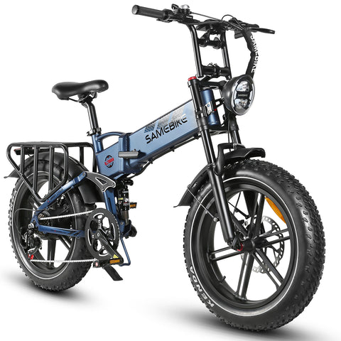 SAMEBIKE RS-A02 Bicicleta Eléctrica- Potencia 750W Batería 48V17AH Autonomía 55KM Freno de Disco Hidráulico - Azul