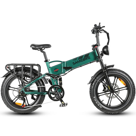 SAMEBIKE RS-A02 Bicicleta Eléctrica- Potencia 750W Batería 48V17AH Autonomía 55KM Freno de Disco Hidráulico - Verde