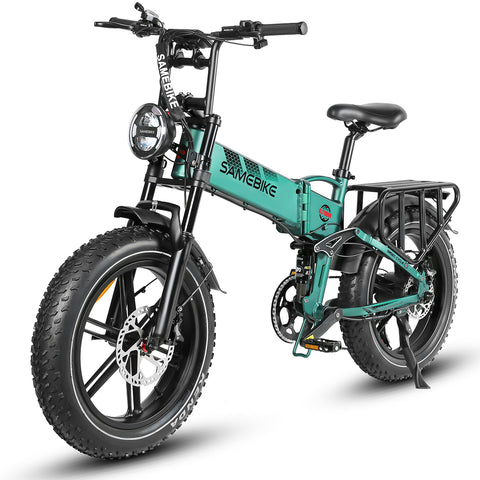 SAMEBIKE RS-A02 Bicicleta Eléctrica- Potencia 750W Batería 48V17AH Autonomía 55KM Freno de Disco Hidráulico - Verde