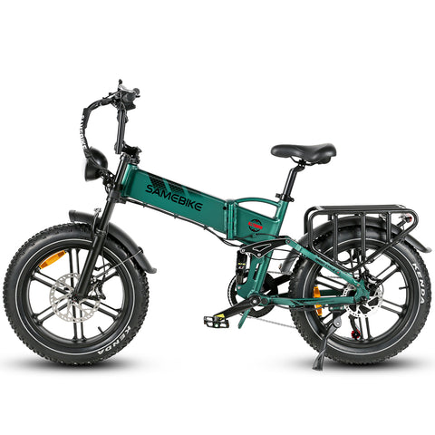 SAMEBIKE RS-A02 Bicicleta Eléctrica- Potencia 750W Batería 48V17AH Autonomía 55KM Freno de Disco Hidráulico - Verde