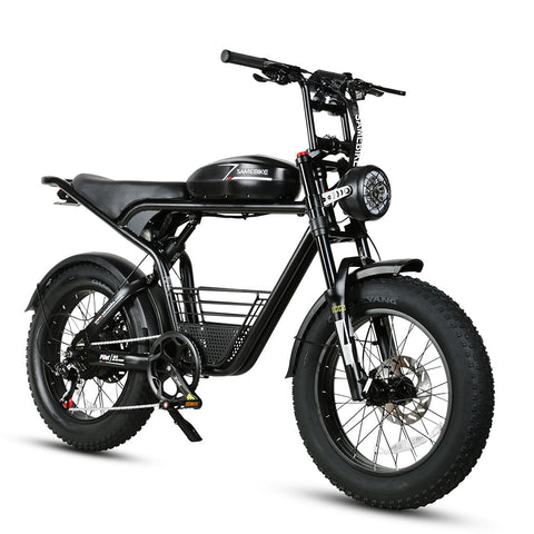 SAMEBIKE M20-I Bicicleta Eléctrica - Potencia 1200W Batería 48V18Ah Autonomía 65KM Freno de Disco Hidráulico - Negro