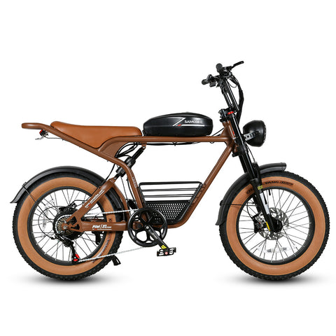 SAMEBIKE M20-I Bicicleta Eléctrica - Potencia 1200W Batería 48V18Ah Autonomía 65KM Freno de Disco Hidráulico - Amarillo