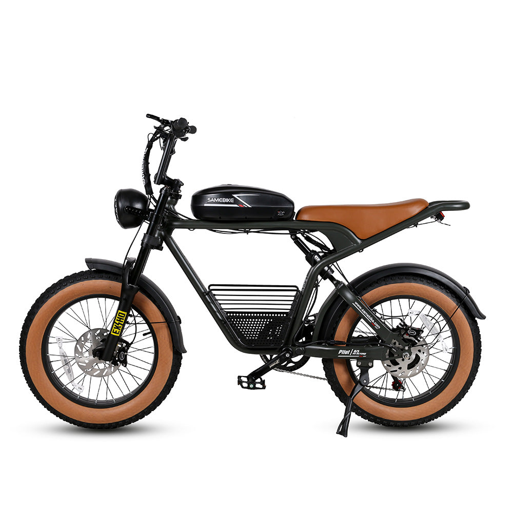 SAMEBIKE M20-I Bicicleta Eléctrica - Potencia 1200W Batería 48V18Ah Autonomía 65KM Freno de Disco Hidráulico - Verde
