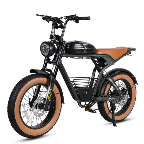SAMEBIKE M20-I Bicicleta Eléctrica - Potencia 1200W Batería 48V18Ah Autonomía 65KM Freno de Disco Hidráulico - Verde