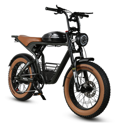 SAMEBIKE M20-I Bicicleta Eléctrica - Potencia 1200W Batería 48V18Ah Autonomía 65KM Freno de Disco Hidráulico - Verde