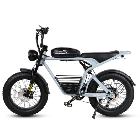 SAMEBIKE M20-I Bicicleta Eléctrica - Potencia 1200W Batería 48V18Ah Autonomía 65KM Freno de Disco Hidráulico - Azul