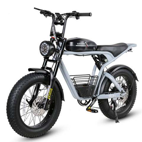SAMEBIKE M20-I Bicicleta Eléctrica - Potencia 1200W Batería 48V18Ah Autonomía 65KM Freno de Disco Hidráulico - Azul