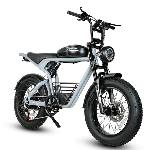 SAMEBIKE M20-I Bicicleta Eléctrica - Potencia 1200W Batería 48V18Ah Autonomía 65KM Freno de Disco Hidráulico - Azul