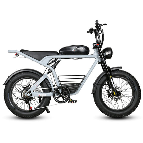 SAMEBIKE M20-I Bicicleta Eléctrica - Potencia 1200W Batería 48V18Ah Autonomía 65KM Freno de Disco Hidráulico - Azul