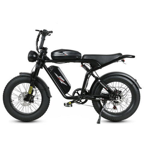 SAMEBIKE M20-II Bicicleta Eléctrica - Potencia 1200W Batería Doble 48V18AH*2 Autonomía 110KM Freno de Disco Hidráulico - Negro