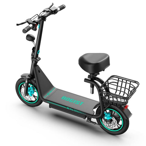 Patinete Eléctrico BOGIST M5Pro+ - Motor 500W Batería 48V 13AH Autonomía 35KM Diseño Plegable Frenos de Disco - Negro Azul