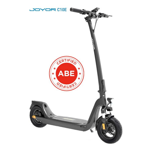 JOYOR C10E Patinete Eléctrico - Motor 500W Batería 48V10.4AH Neumáticos de 10 Pulgadas Certificado ABE Plegable - Negro