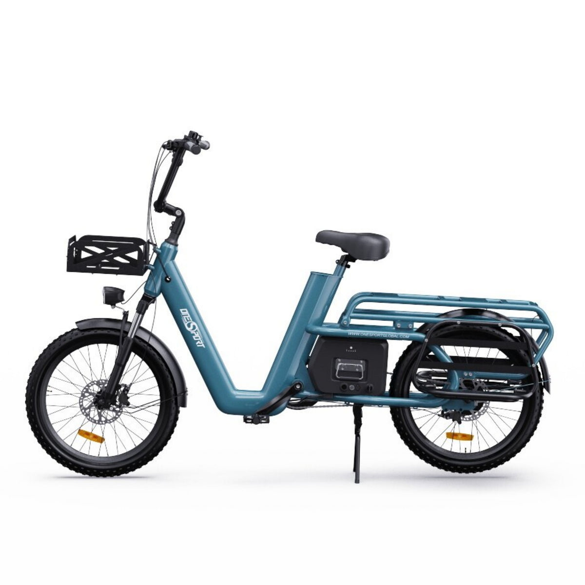 Bicicleta Eléctrica ONESPORT OT01 -  Potencia 650W Batería 48V27AH Neumáticos 20" Frenos de disco hidráulicos - Azul