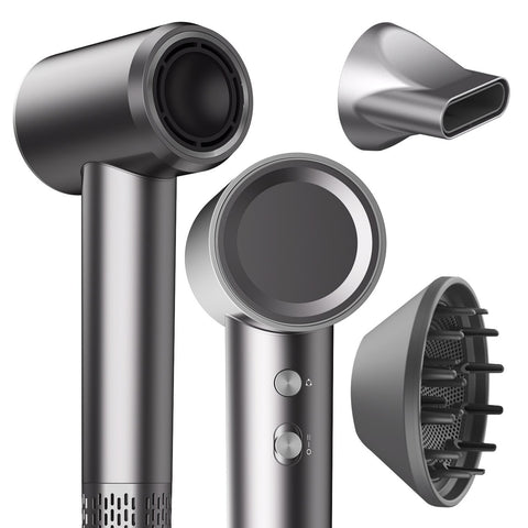Micollme H6S Secador de Pelo – 1600W de Potencia 23m/s de Flujo de Aire 59dB de Ruido 3 Modos de Calefacción - Gris