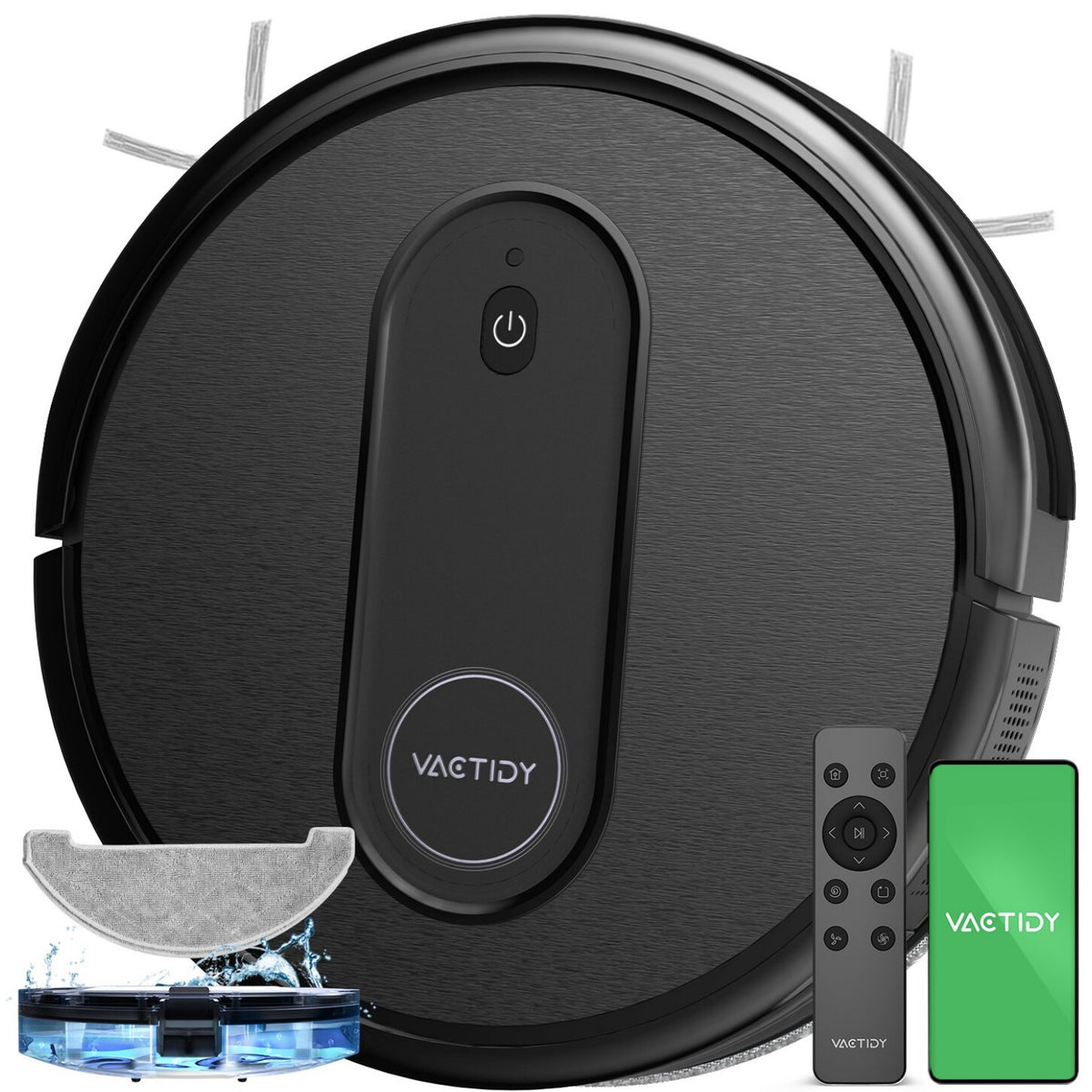Vactidy T7 Aspiradora Robot – 2800Pa Potencia de Succión 120 Min de Autonomía 68dB de Ruido 2500mAh de Batería - Negro