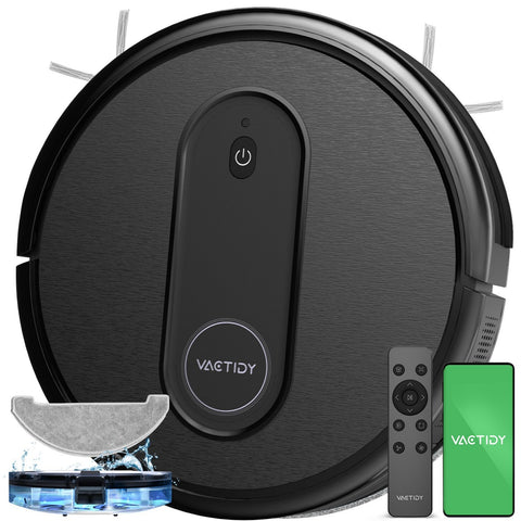 Vactidy T7 Aspiradora Robot – 2800Pa Potencia de Succión 120 Min de Autonomía 68dB de Ruido 2500mAh de Batería - Negro