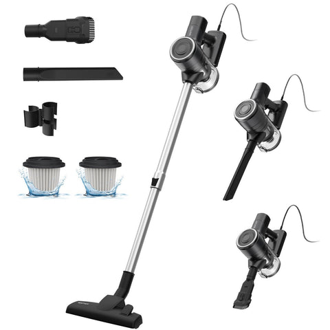 Vactidy C6 Aspiradora de Mano – 600W de Potencia 18kPa Potencia de Succión Filtro HEPA 80dB de Ruido - Negro