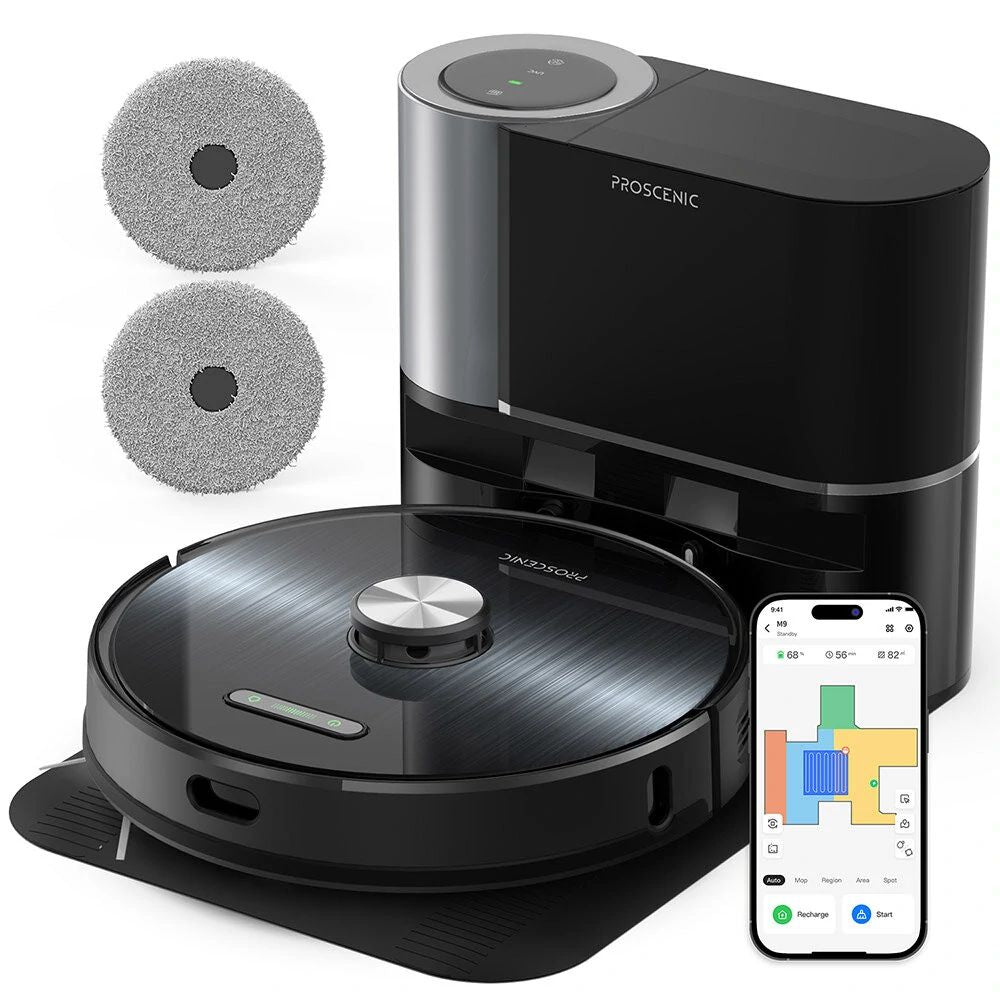 Aspiradora Robot Proscenic M9 - 4500Pa 5200mAh 180 min de Autonomía | Negro