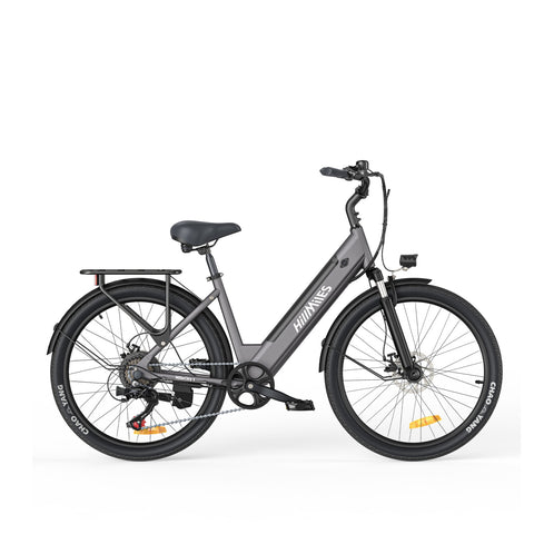 Bicicleta Eléctrica HillMilES MileCity 1 - Motor 250W Batería 36V13Ah Neumáticos de 26 Pulgadas Frenos de Disco Mecánicos - Gris