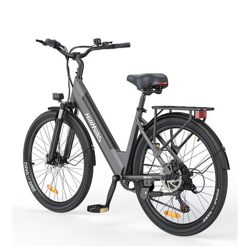 Bicicleta Eléctrica HillMilES MileCity 1 - Motor 250W Batería 36V13Ah Neumáticos de 26 Pulgadas Frenos de Disco Mecánicos - Gris