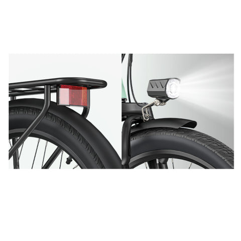 Bicicleta Eléctrica HillMilES MileCity 1 - Motor 250W Batería 36V13Ah Neumáticos de 26 Pulgadas Frenos de Disco Mecánicos - Gris