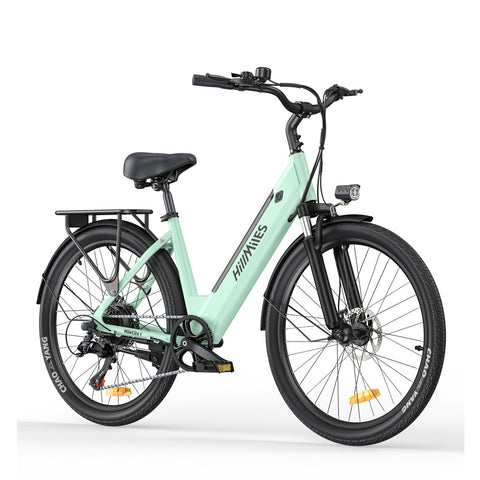 Bicicleta Eléctrica HillMilES MileCity 1 - Motor 250W Batería 36V13Ah Neumáticos de 26 Pulgadas Frenos de Disco Mecánicos - Verde